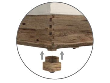 MamaGreen Aiko Teak Lounge Height Adjuster Set