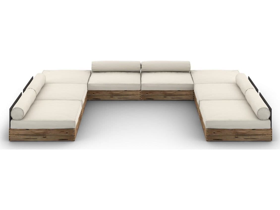 MamaGreen Aiko Teak Cushion Outdoor Patio Lounge Set