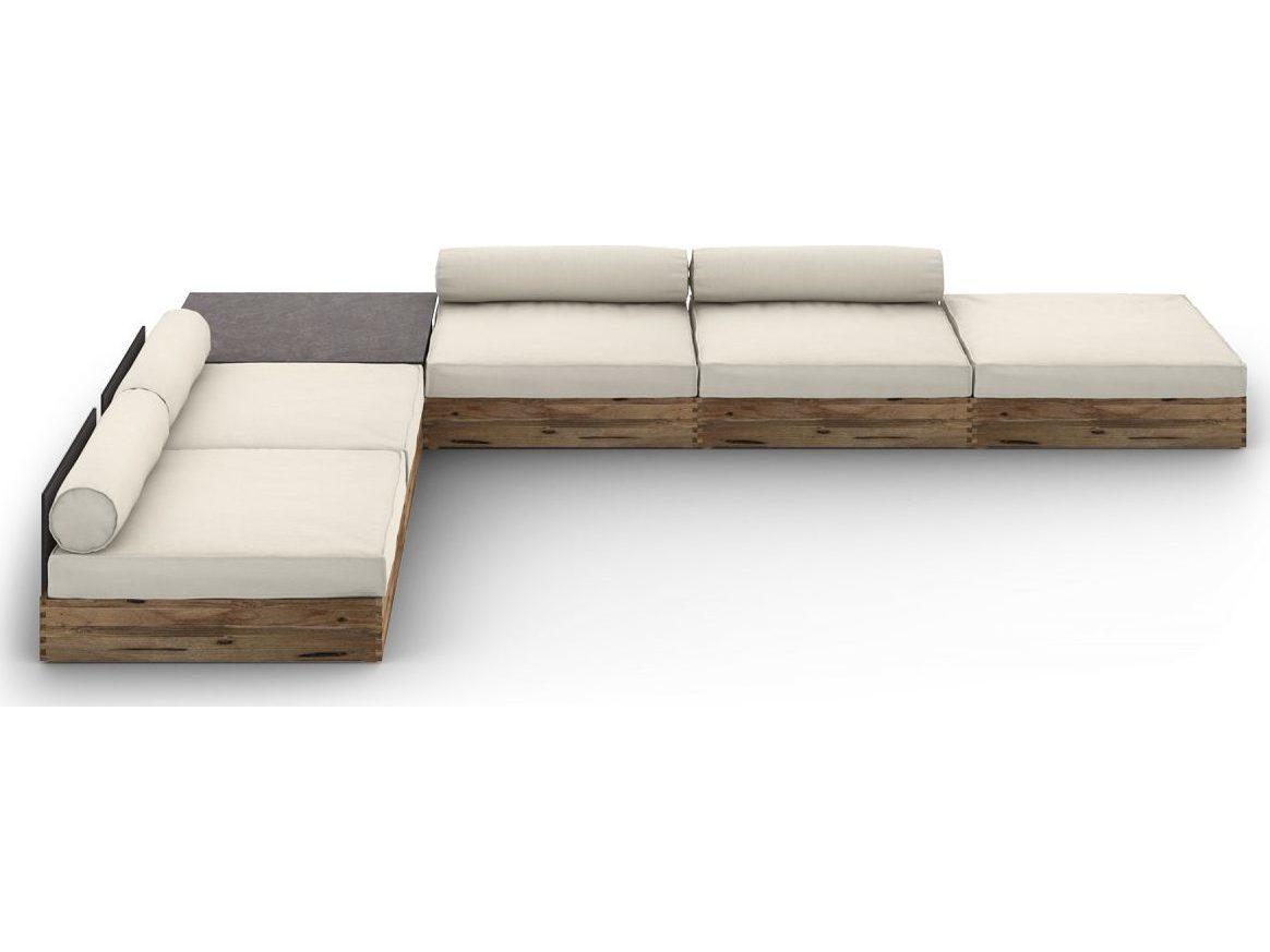 MamaGreen Aiko Teak Cushion Patio Lounge Set