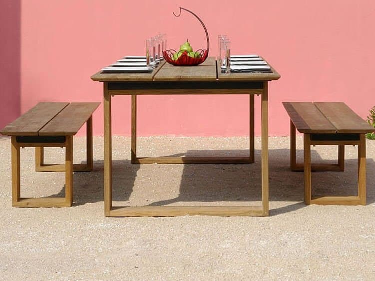 MamaGreen Big Daddy Teak Outdoor Patio Dining Set