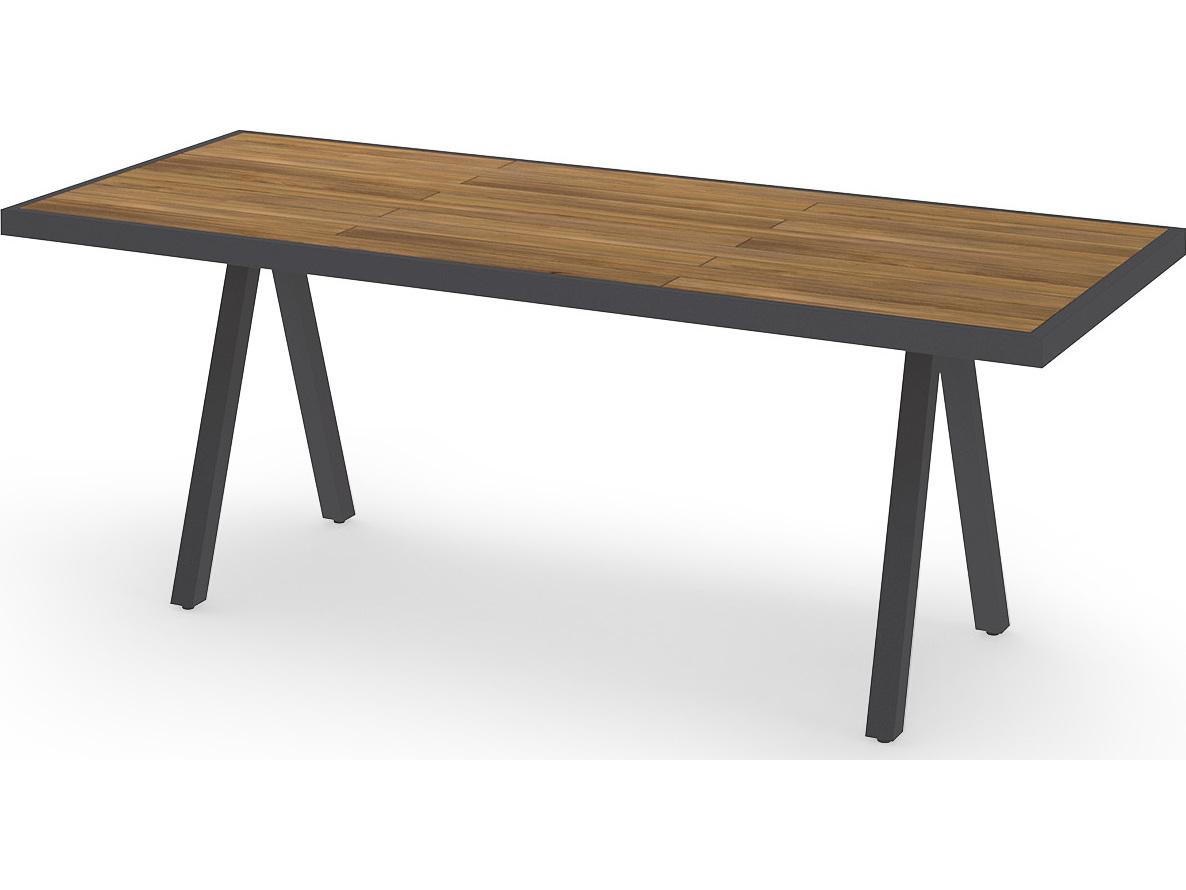 Albatross Rectangular Teak Top Outdoor Dining Table