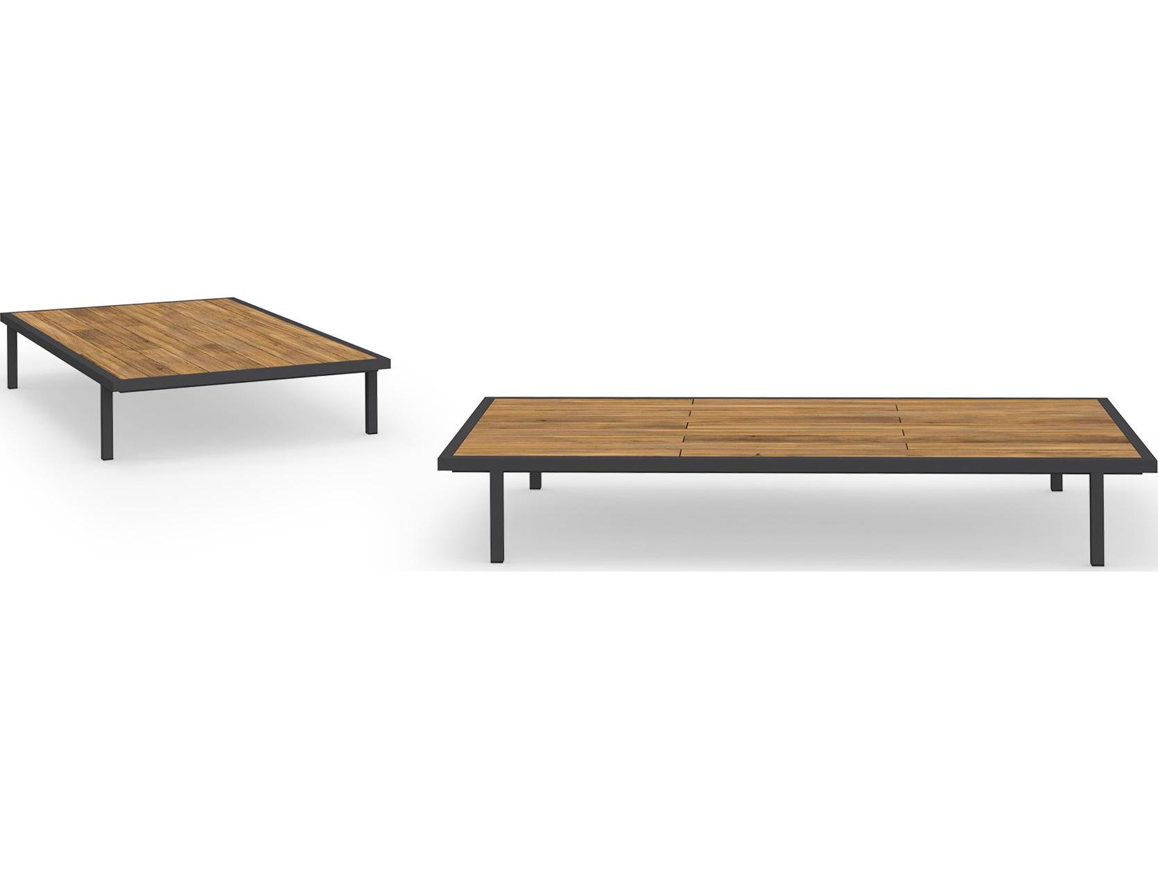 Albatross Rectangular Teak Top Outdoor Coffee Table