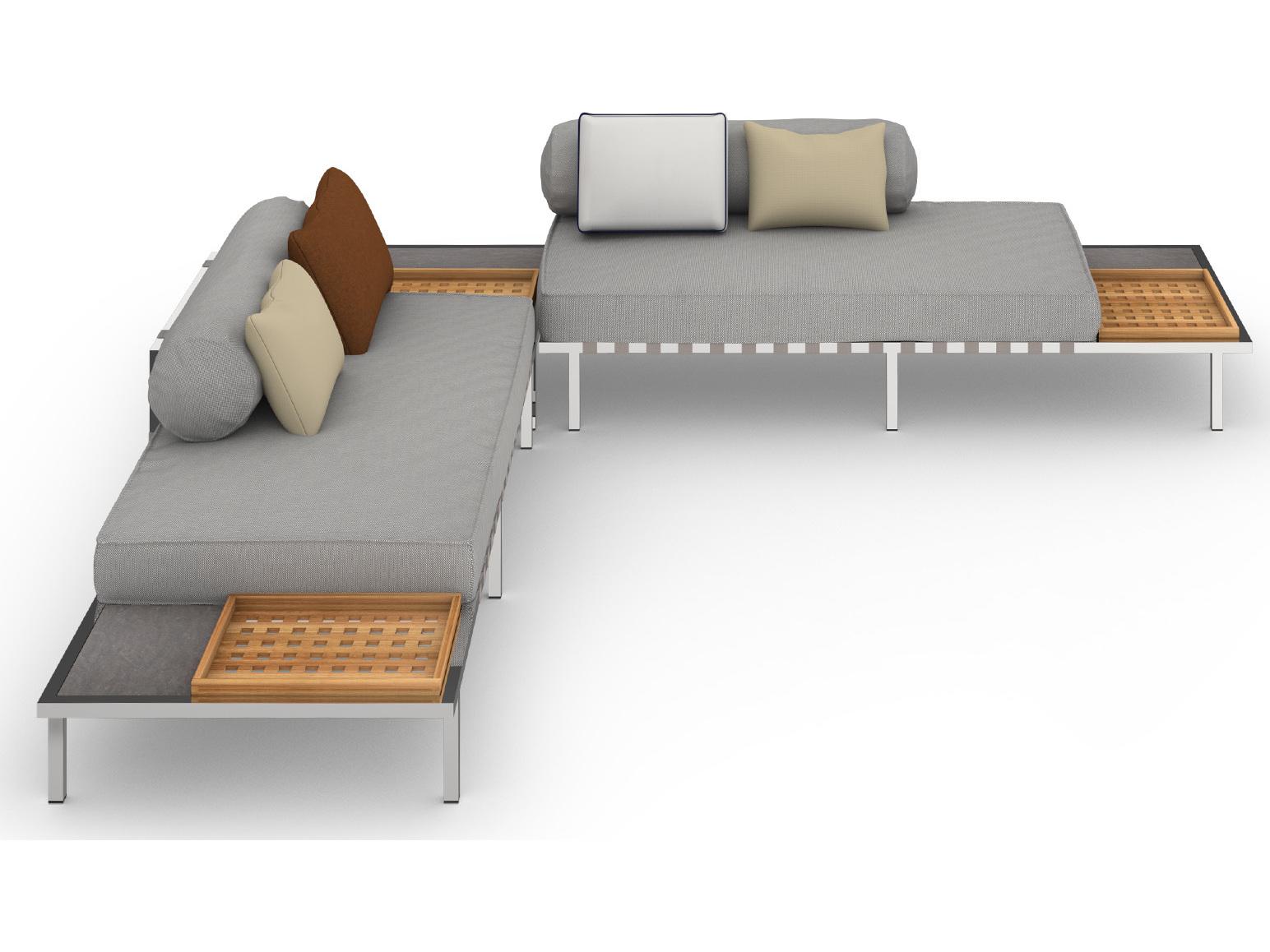 MamaGreen Albatross 316 Stainless Steel Sectional Outdoor Lounge Set