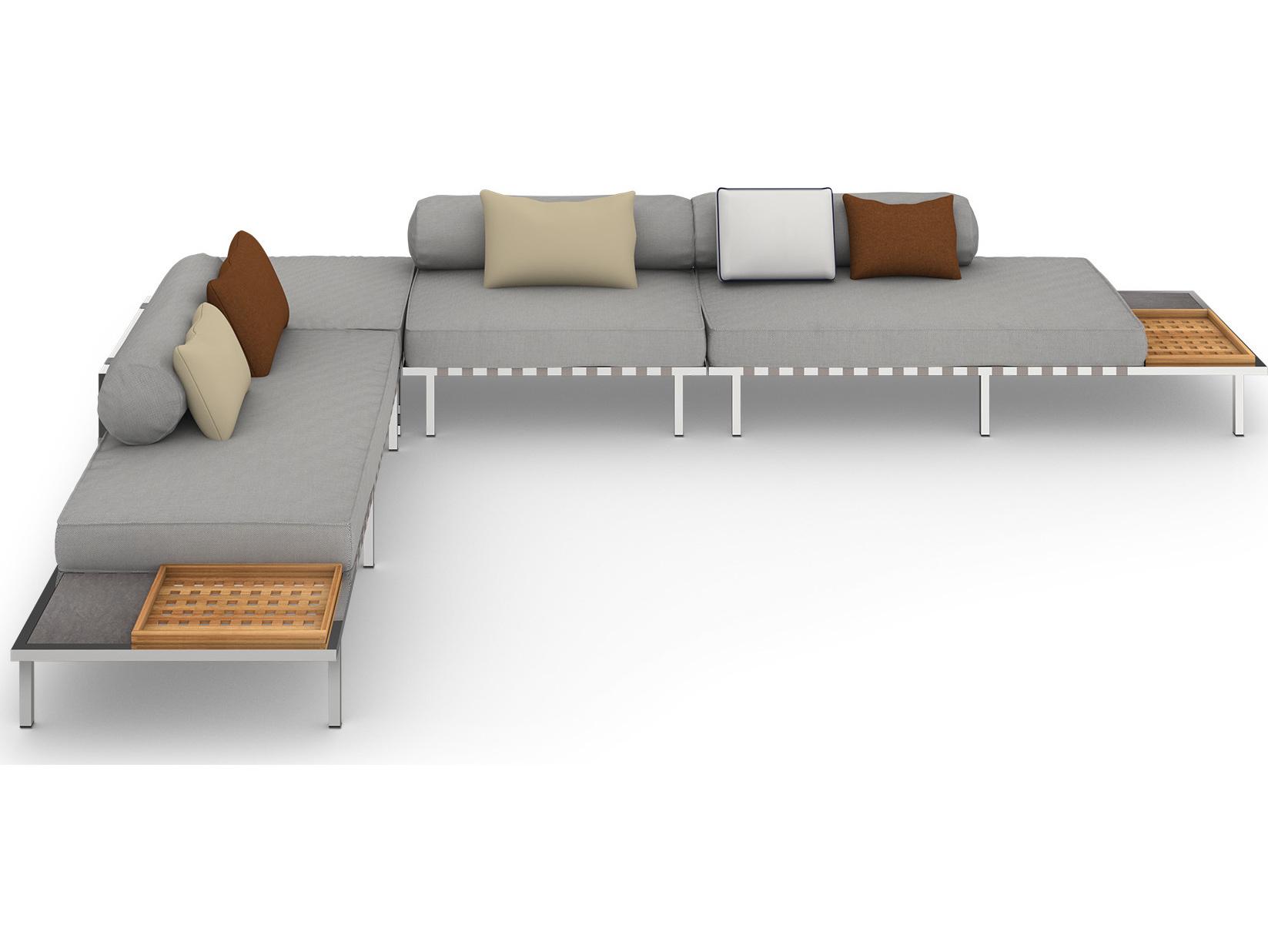 MamaGreen Albatross 316 Stainless Steel Sectional Outdoor Patio Lounge Set