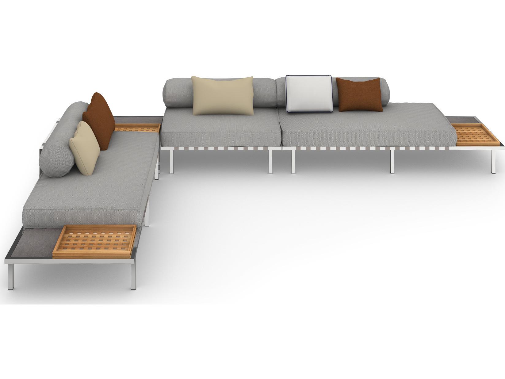 MamaGreen Albatross 316 Stainless Steel Sectional Patio Lounge Set