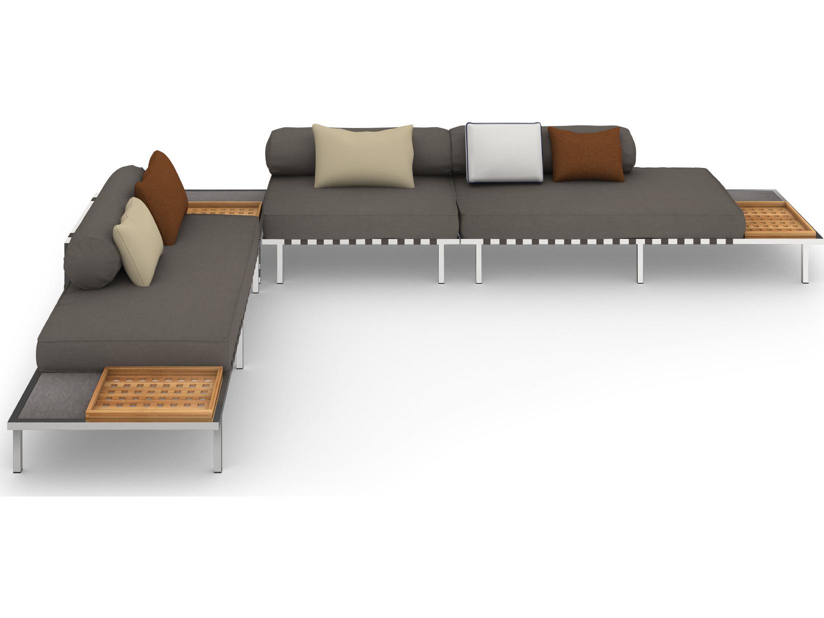 MamaGreen Albatross 316 Stainless Steel Sectional Patio Lounge Set