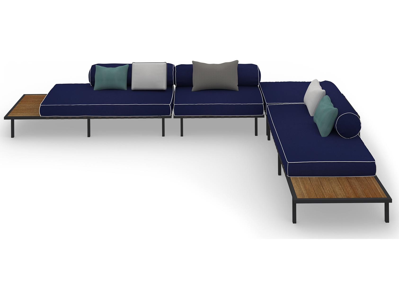 MamaGreen Albatross 316 Stainless Steel Sectional Outdoor Lounge Set