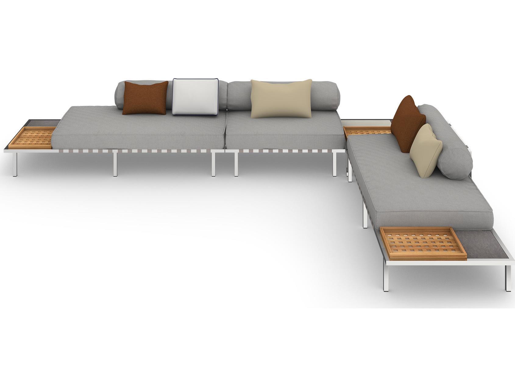 MamaGreen Albatross 316 Stainless Steel Sectional Outdoor Patio Lounge Set