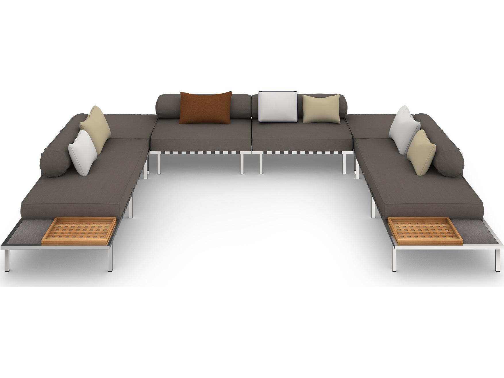 MamaGreen Albatross 316 Stainless Steel Sectional Patio Lounge Set