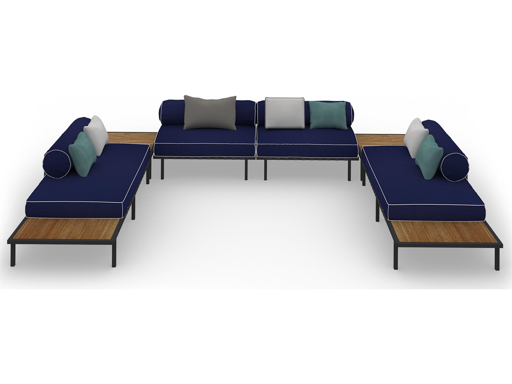 MamaGreen Albatross 316 Stainless Steel Sectional Outdoor Lounge Set