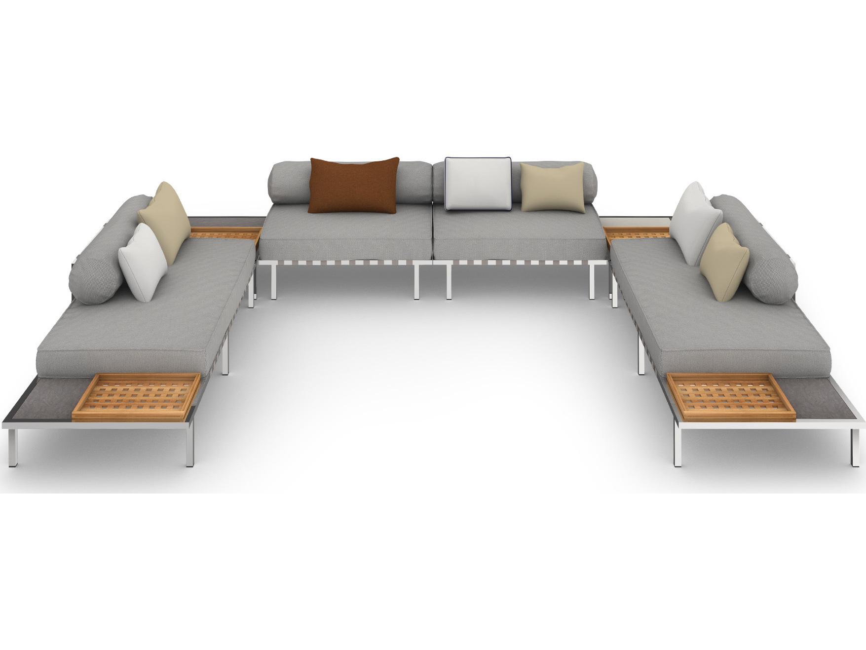 MamaGreen Albatross 316 Stainless Steel Sectional Outdoor Lounge Set