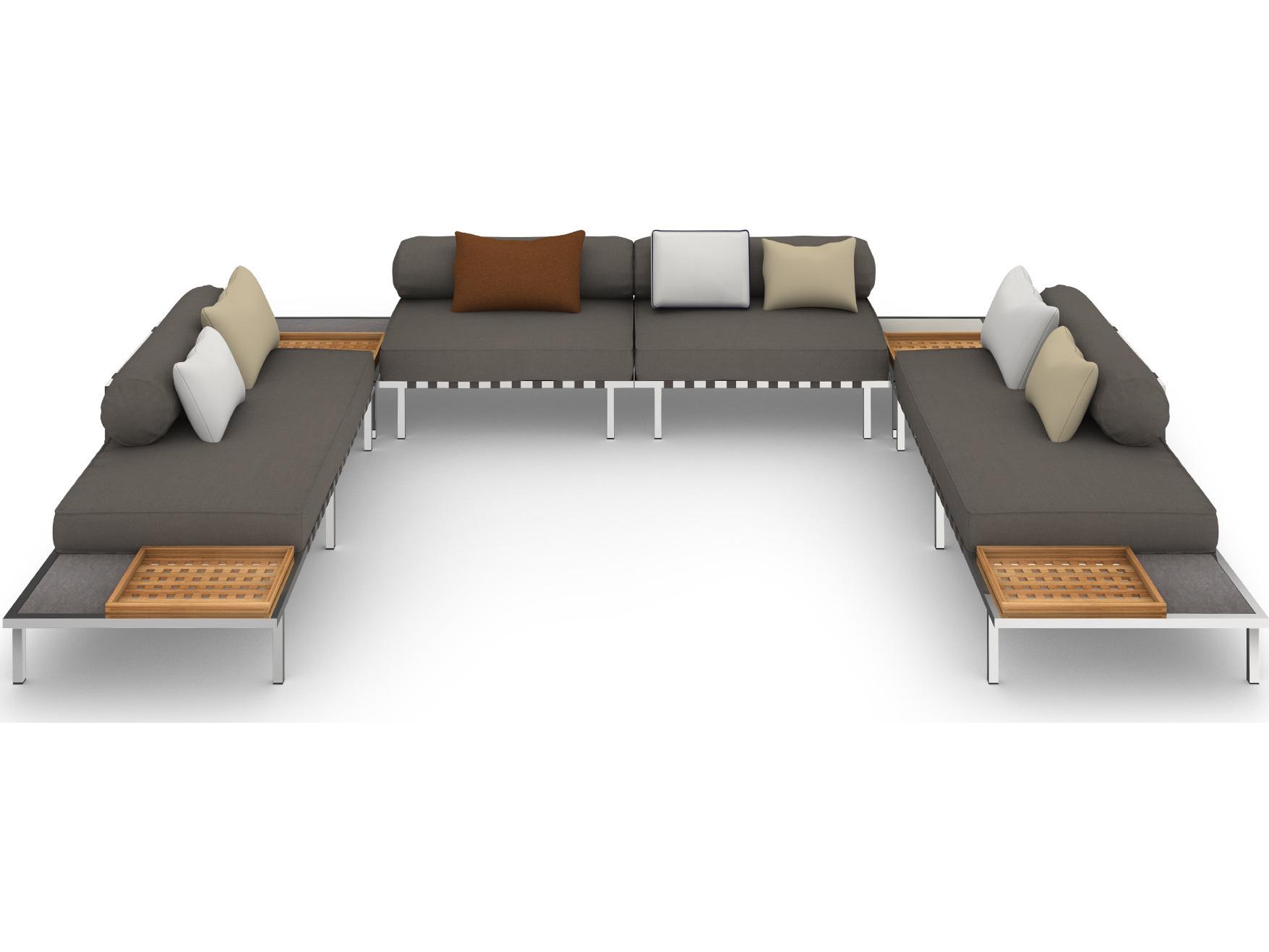 MamaGreen Albatross 316 Stainless Steel Sectional Outdoor Lounge Set