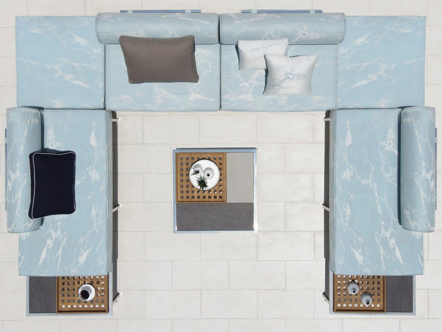 MamaGreen Albatross 316 Stainless Steel Sectional Outdoor Lounge Set