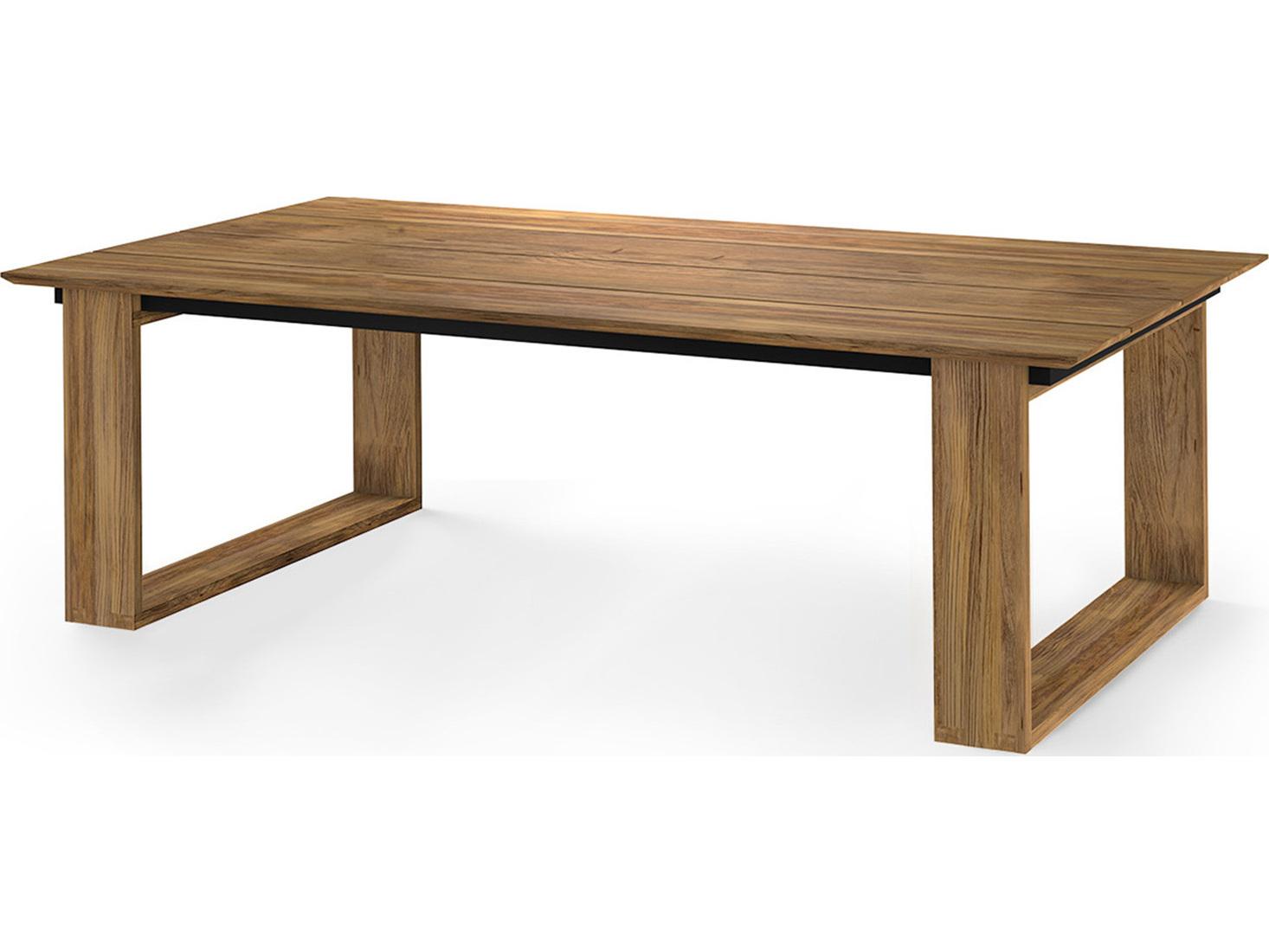 MamaGreen Big Daddy Teak Rectangular 4 Slat Outdoor Dining Table