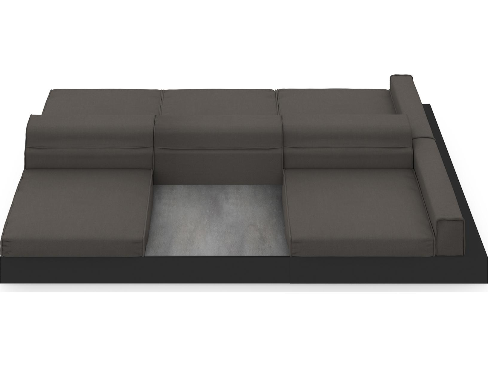 MamaGreen Boulevard Aluminum Double Sided Outdoor Patio Lounge Set