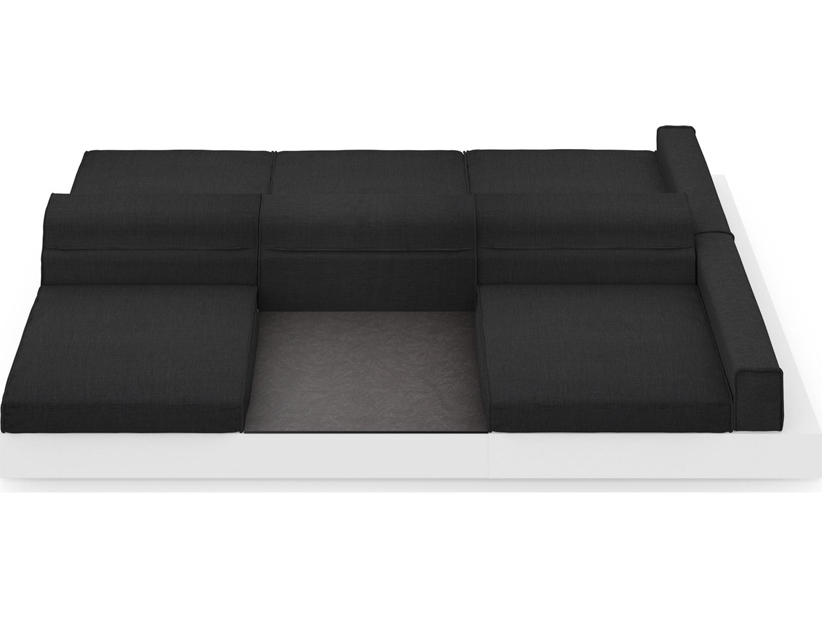 MamaGreen Boulevard Aluminum Double Sided Outdoor Patio Lounge Set