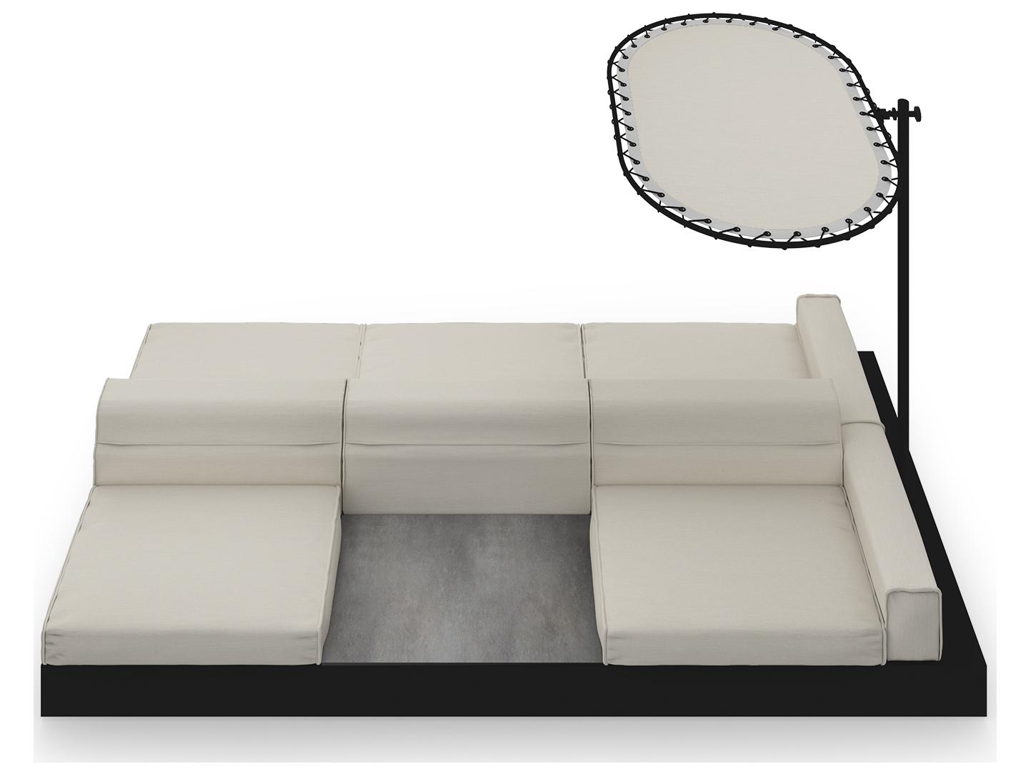 MamaGreen Boulevard Aluminum Double Sided Outdoor Lounge Set