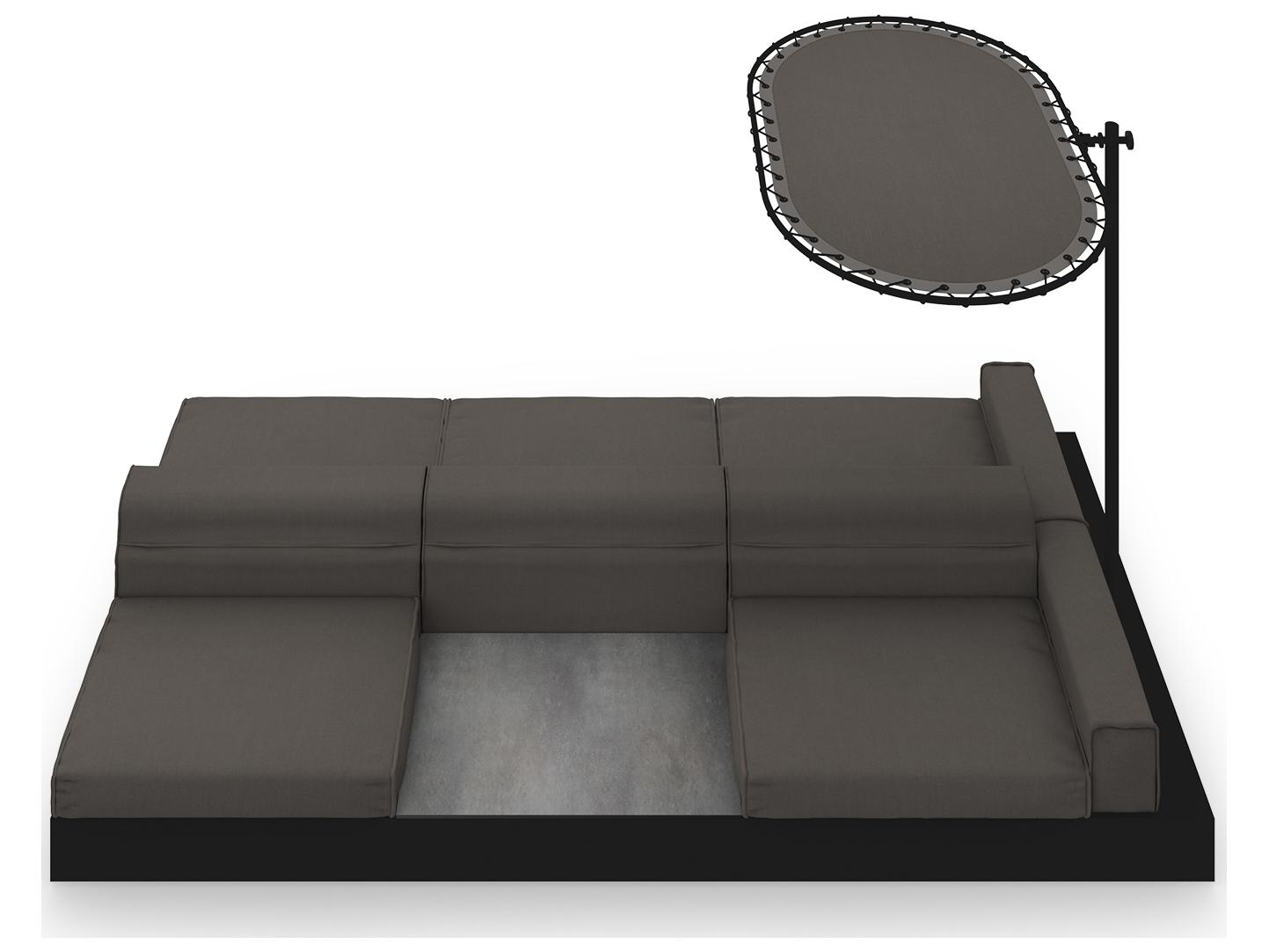 MamaGreen Boulevard Aluminum Double Sided Outdoor Lounge Set