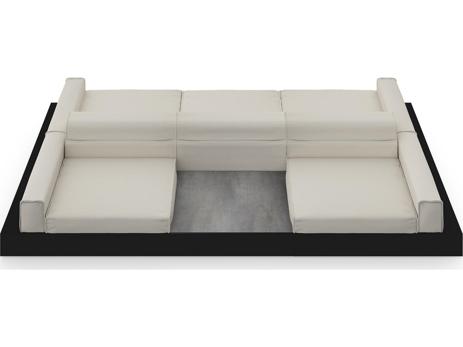 MamaGreen Boulevard Aluminum Double Sided Outdoor Patio Lounge Set