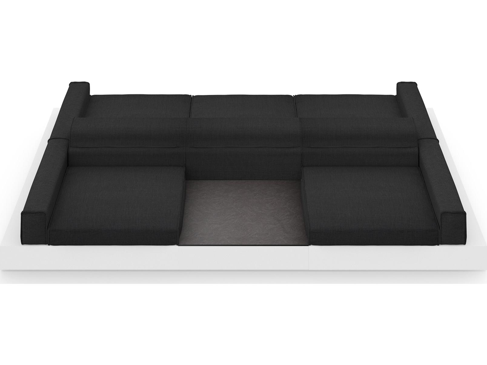 MamaGreen Boulevard Aluminum Double Sided Outdoor Patio Lounge Set