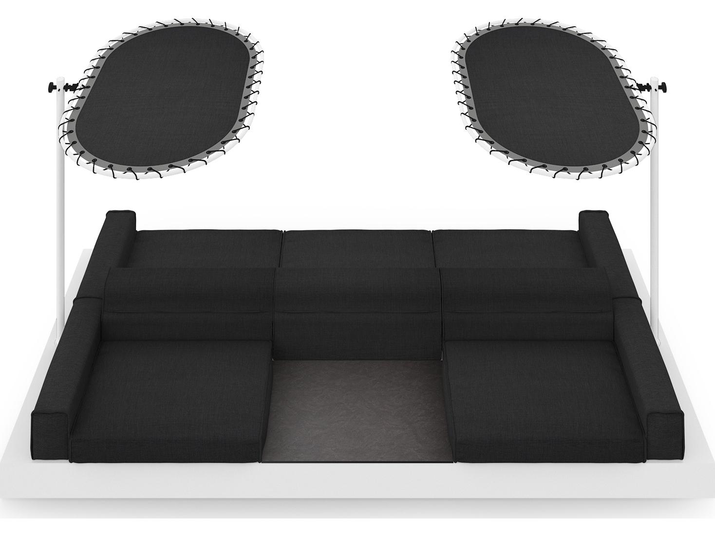 MamaGreen Boulevard Aluminum Double Sided Patio Lounge Set