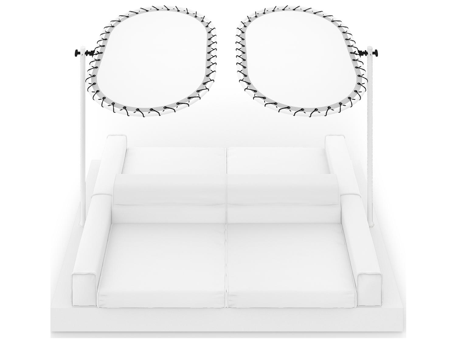 MamaGreen Boulevard Aluminum Double Sided Outdoor Patio Lounge Set