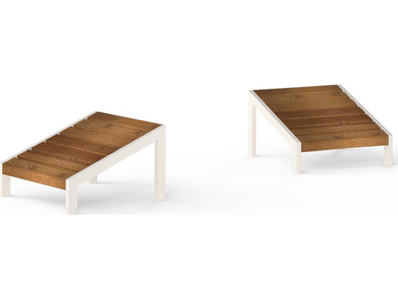 MamaGreen Bondi Aluminum Teak Adirondack Footrest