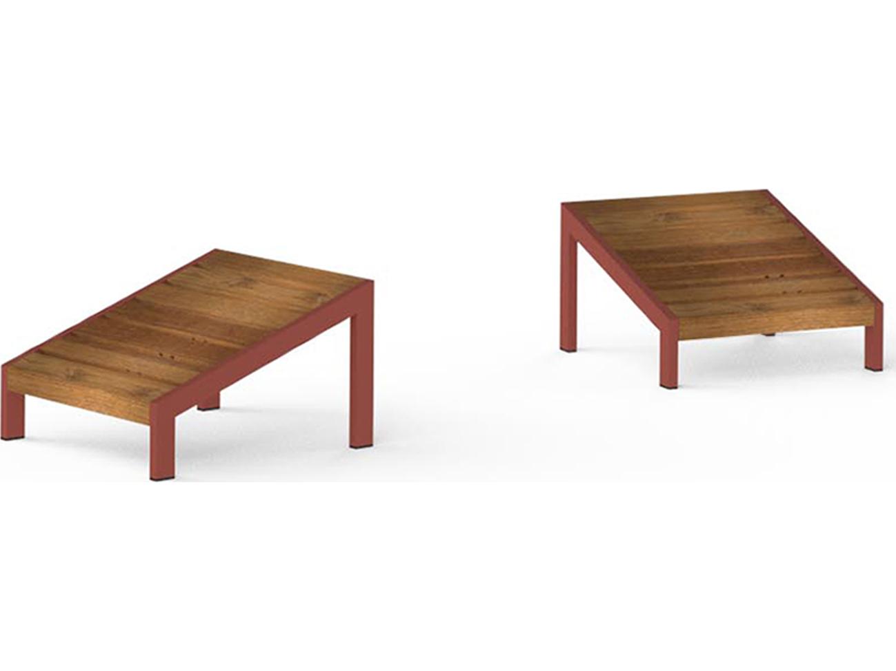 MamaGreen Bondi Aluminum Teak Adirondack Footrest