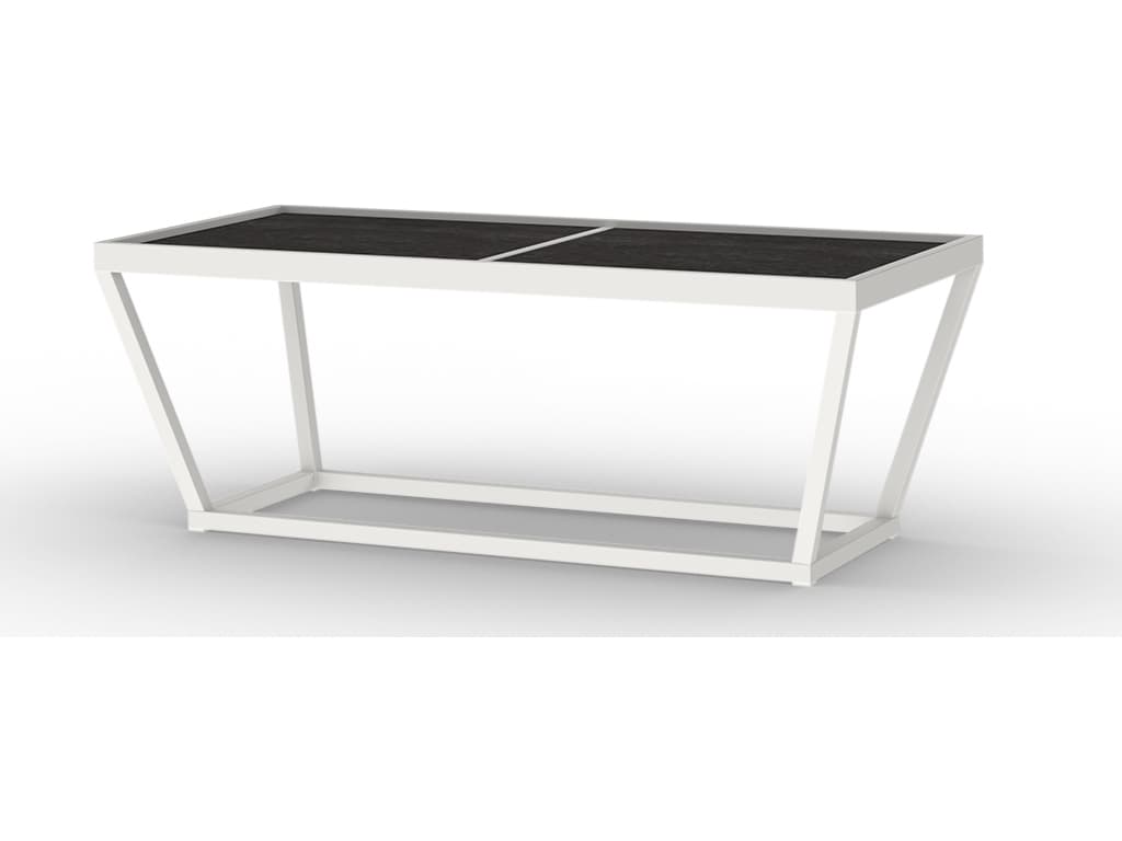 MamaGreen Bondi Aluminum Rectangular HPL Top Outdoor Patio Coffee Table
