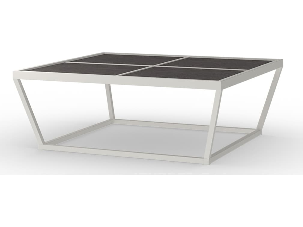 MamaGreen Bondi Aluminum Big Square HPL Top Square Outdoor Coffee Table