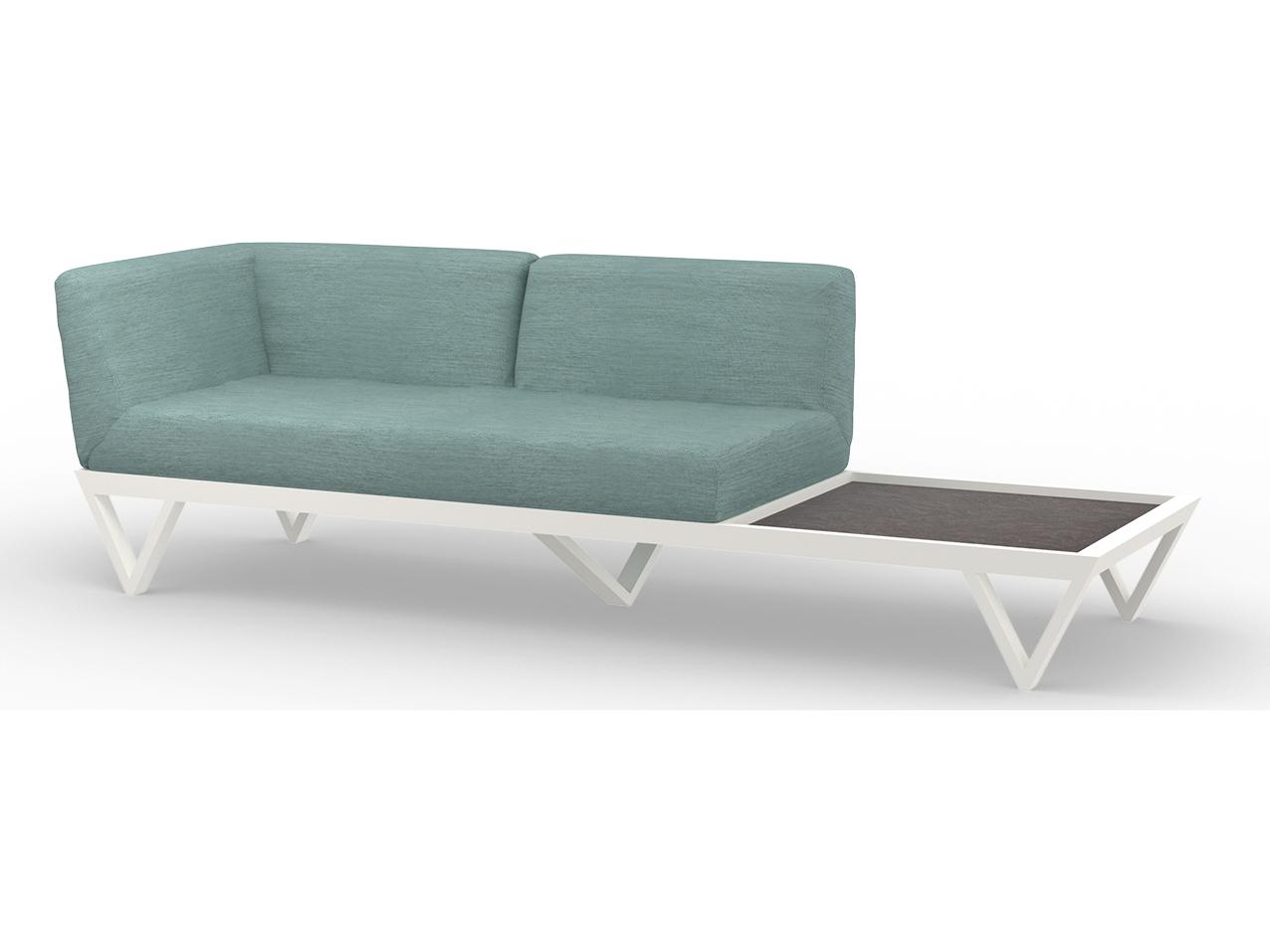 MamaGreen Bondi Belle Aluminum Outdoor Loveseat with HPL Table