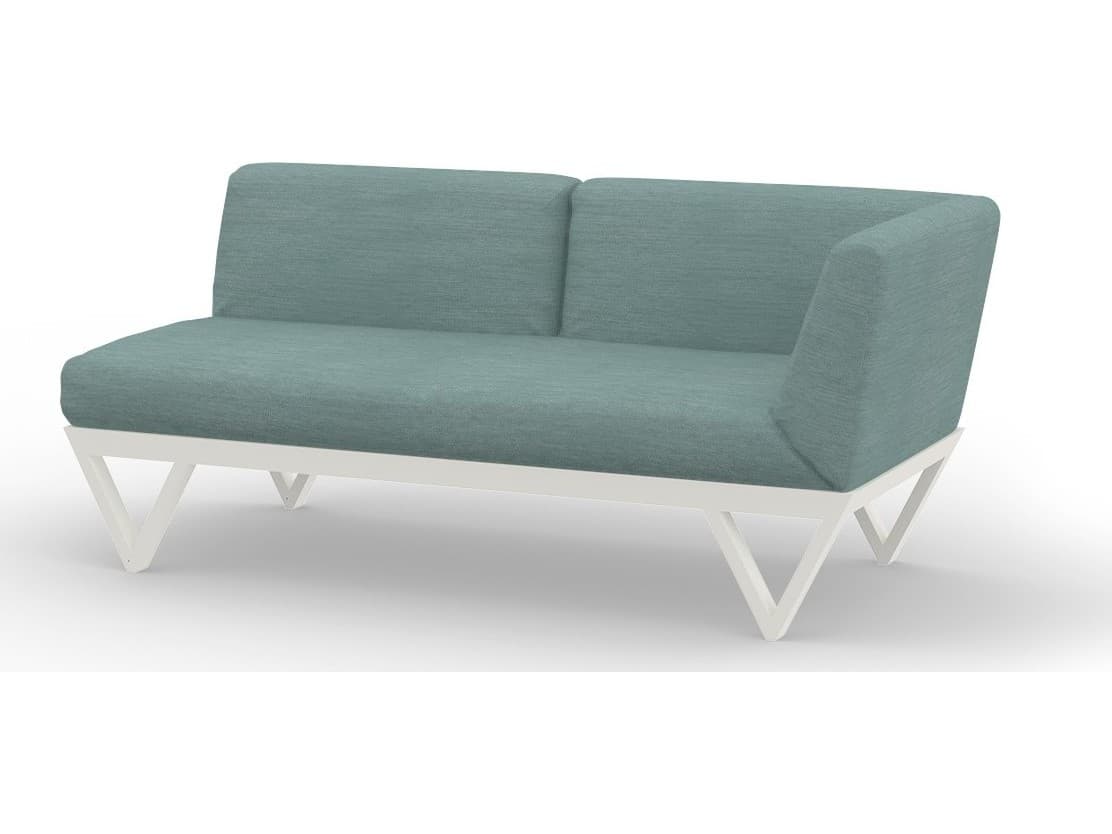 MamaGreen Bondi Belle Aluminum Left Hand Arm Patio Loveseat