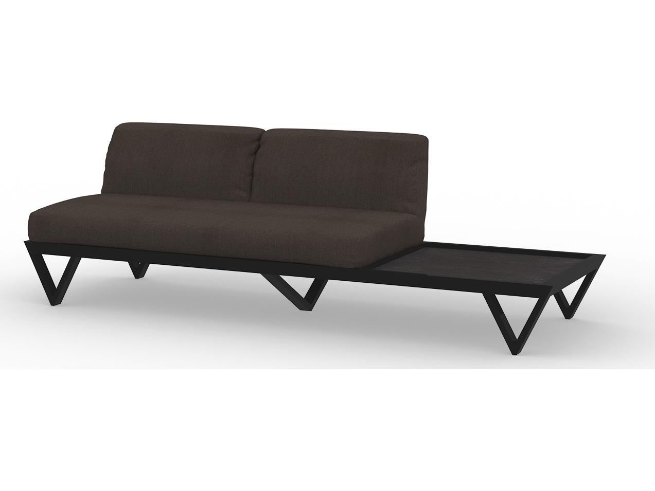 MamaGreen Bondi Belle Aluminum Sectional Patio Loveseat with HPL Table