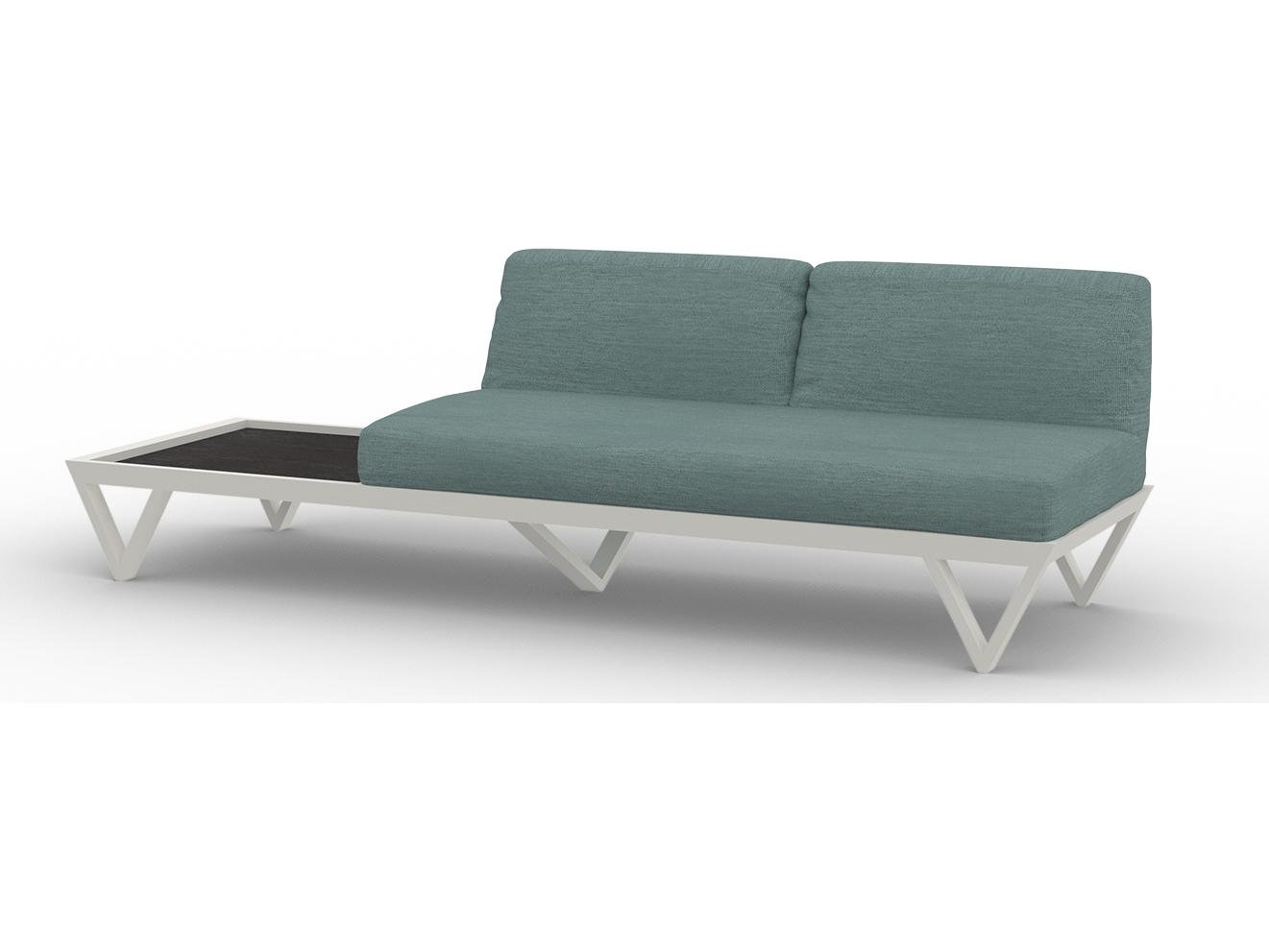 MamaGreen Bondi Belle Aluminum Sectional Outdoor Loveseat with HPL Table