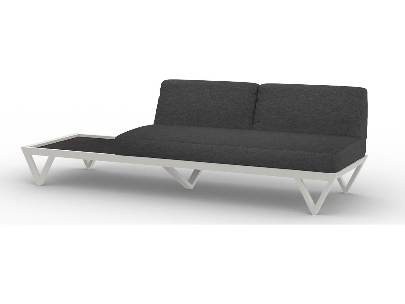 MamaGreen Bondi Belle Aluminum Sectional Outdoor Loveseat with HPL Table