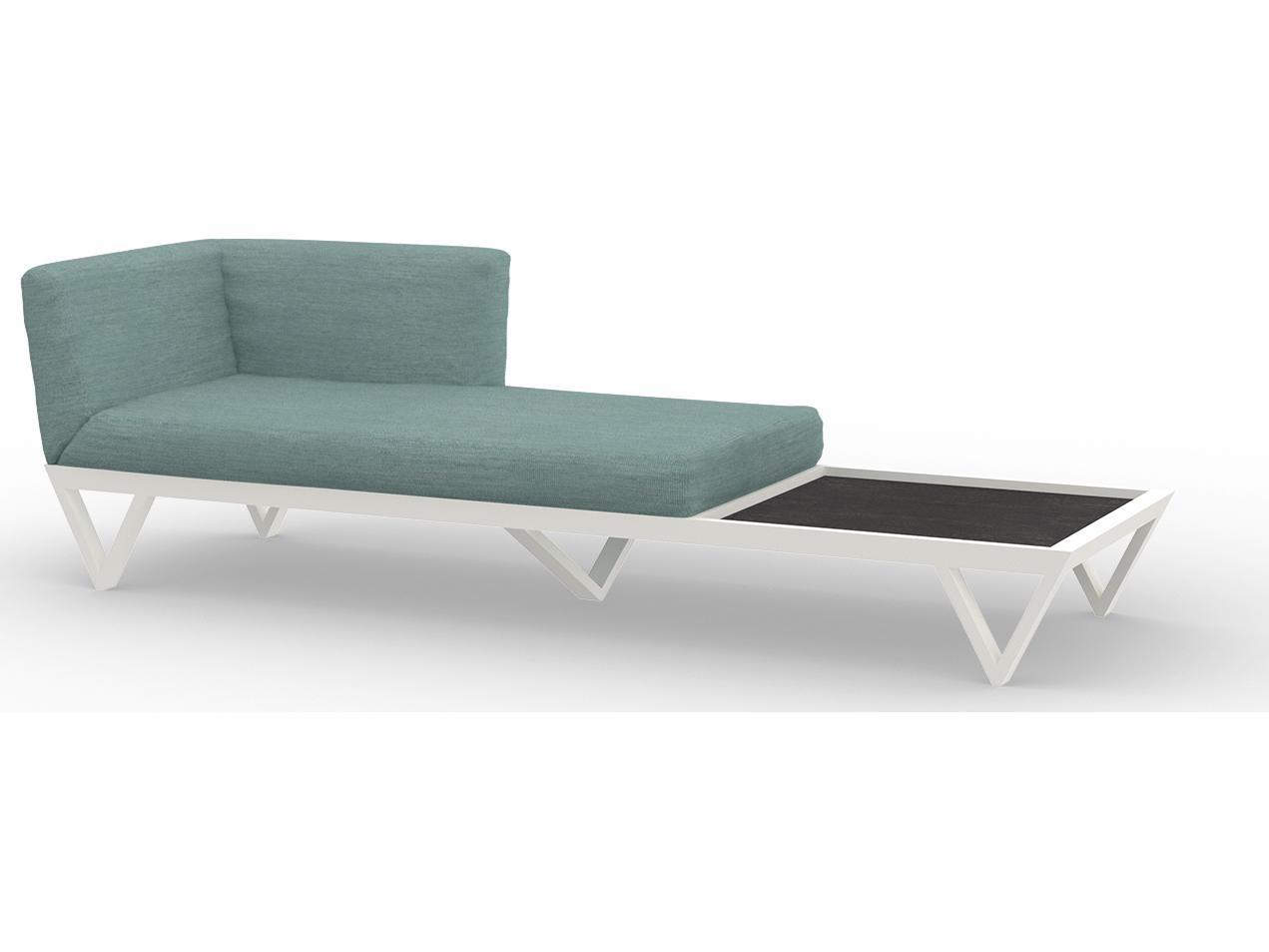 MamaGreen Bondi Belle Aluminum Sofa Outdoor Patio Chaise Lounge with HPL Table