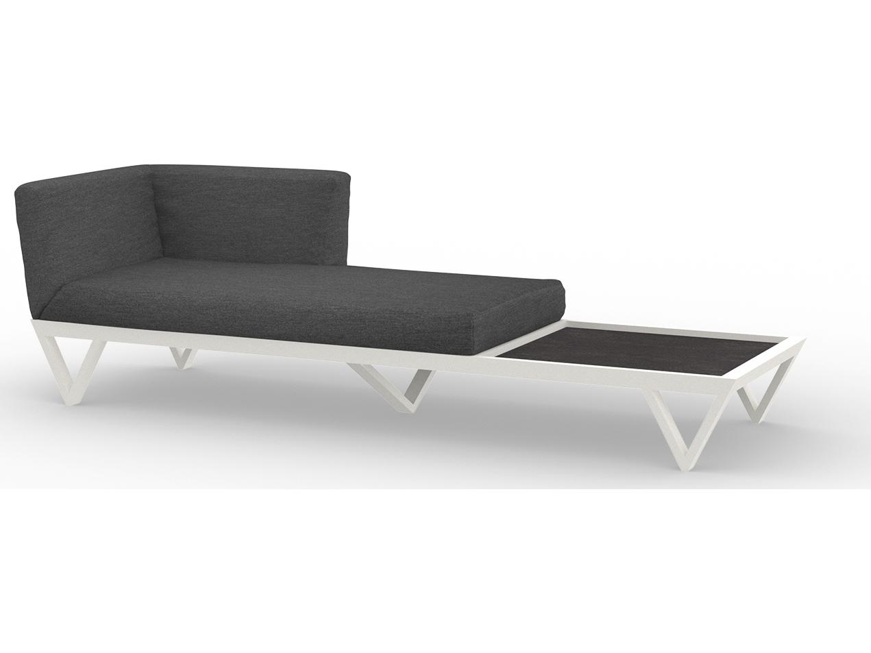 MamaGreen Bondi Belle Aluminum Sofa Outdoor Patio Chaise Lounge with HPL Table