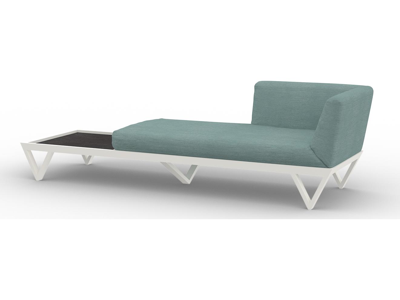 MamaGreen Bondi Belle Aluminum Sofa Patio Chaise Lounge with HPL Table