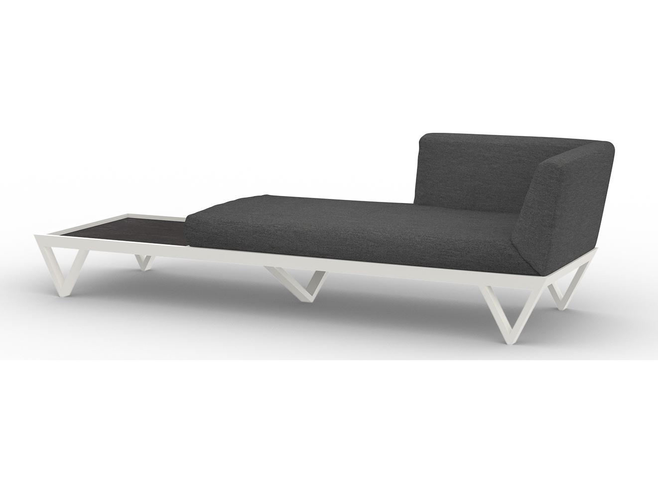 MamaGreen Bondi Belle Aluminum Sofa Patio Chaise Lounge with HPL Table
