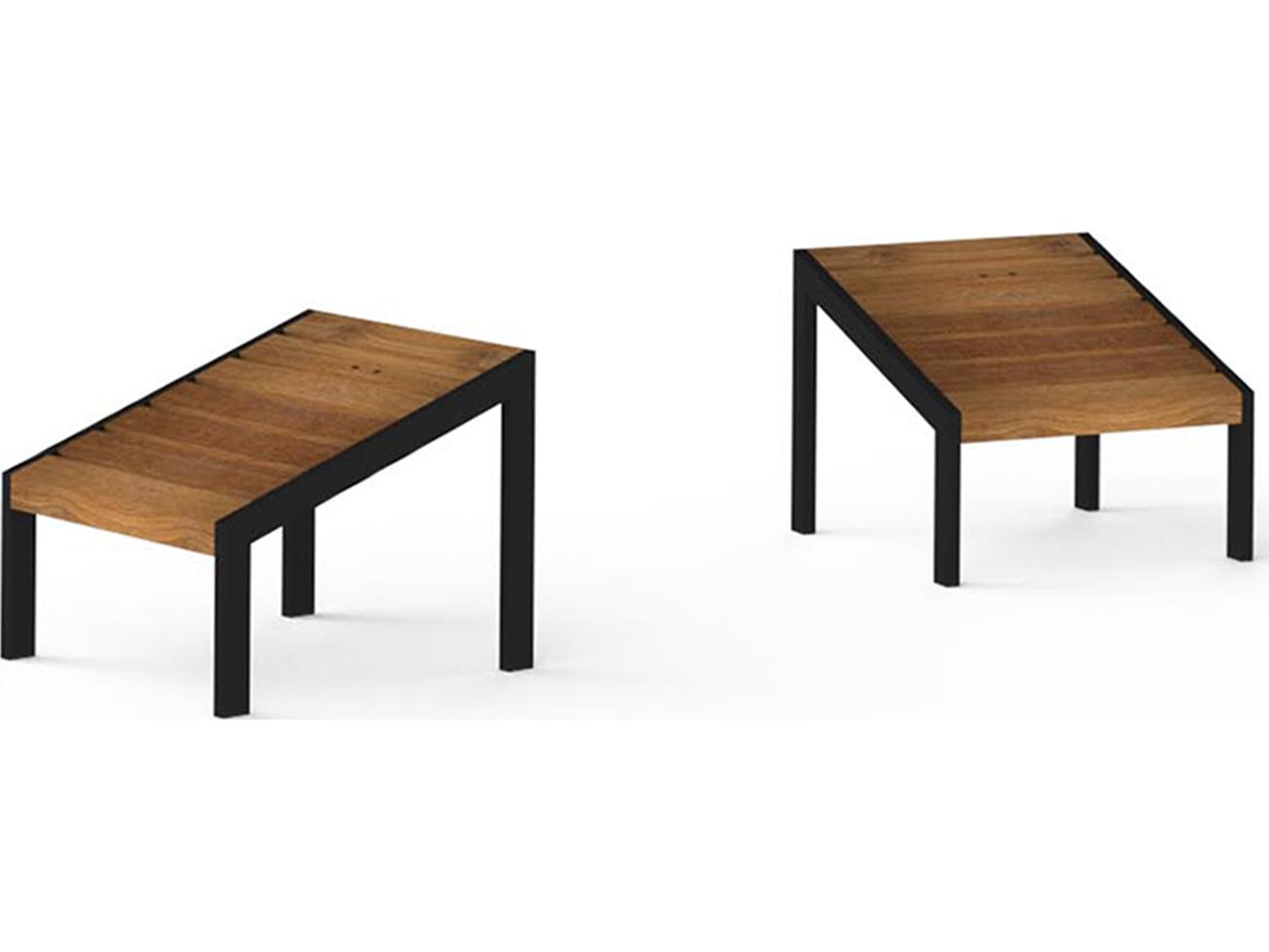 MamaGreen Bondi Aluminum Teak Tall Adirondack Footrest