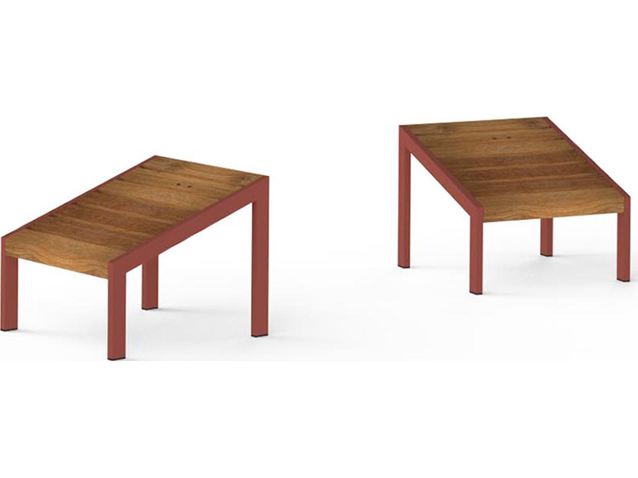 MamaGreen Bondi Aluminum Teak Tall Adirondack Footrest