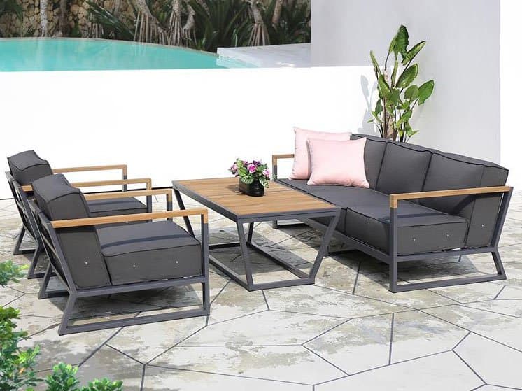 MamaGreen Bondi Beau Aluminum Patio Lounge Set