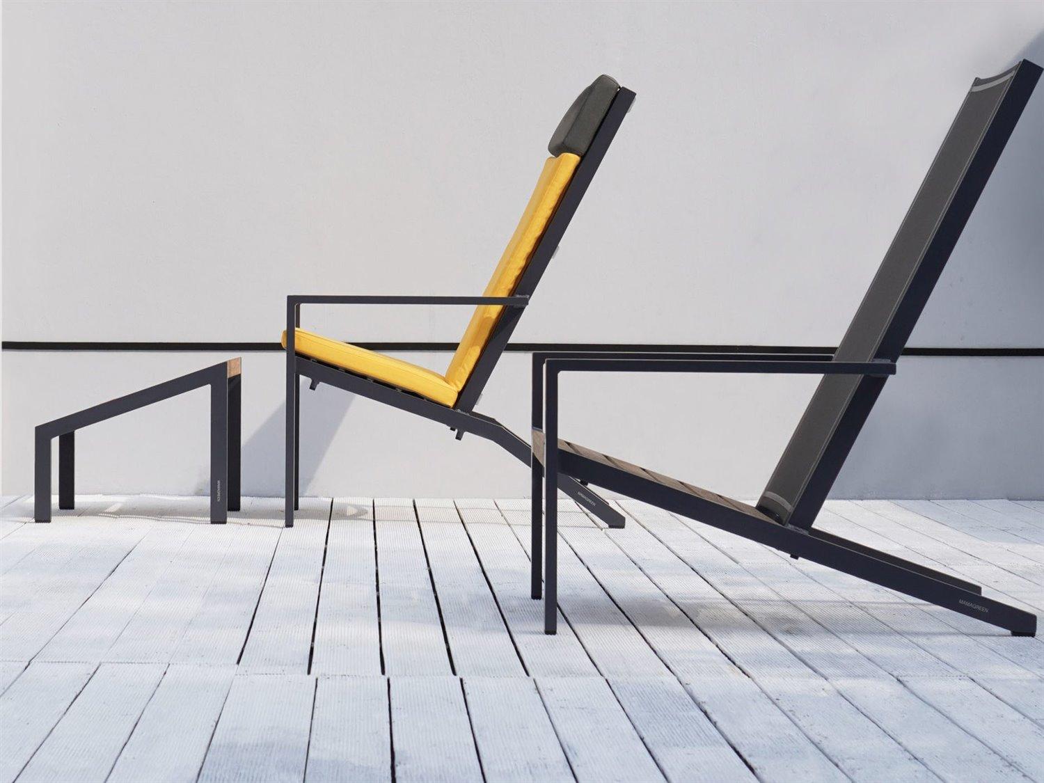 MamaGreen Bondi Sling Aluminum Teak Patio Lounge Set