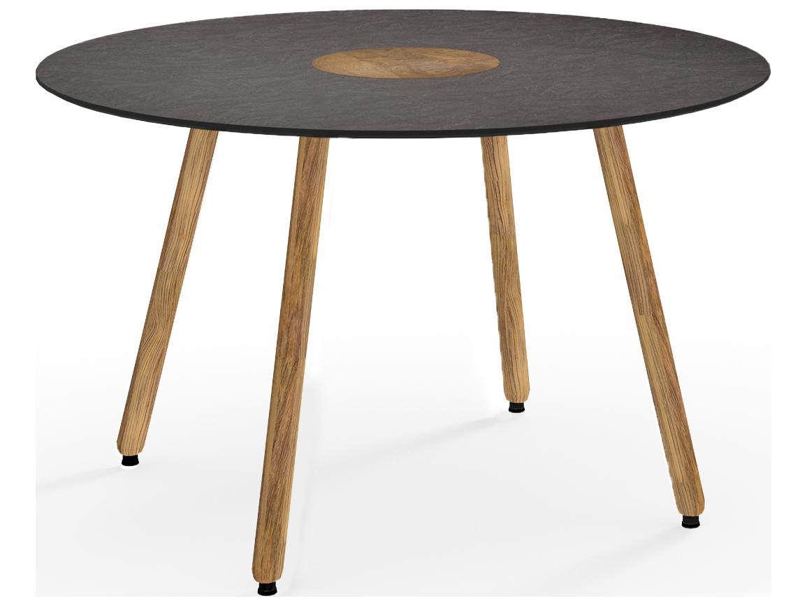 MamaGreen Bono Teak Round Outdoor Patio Dining Table