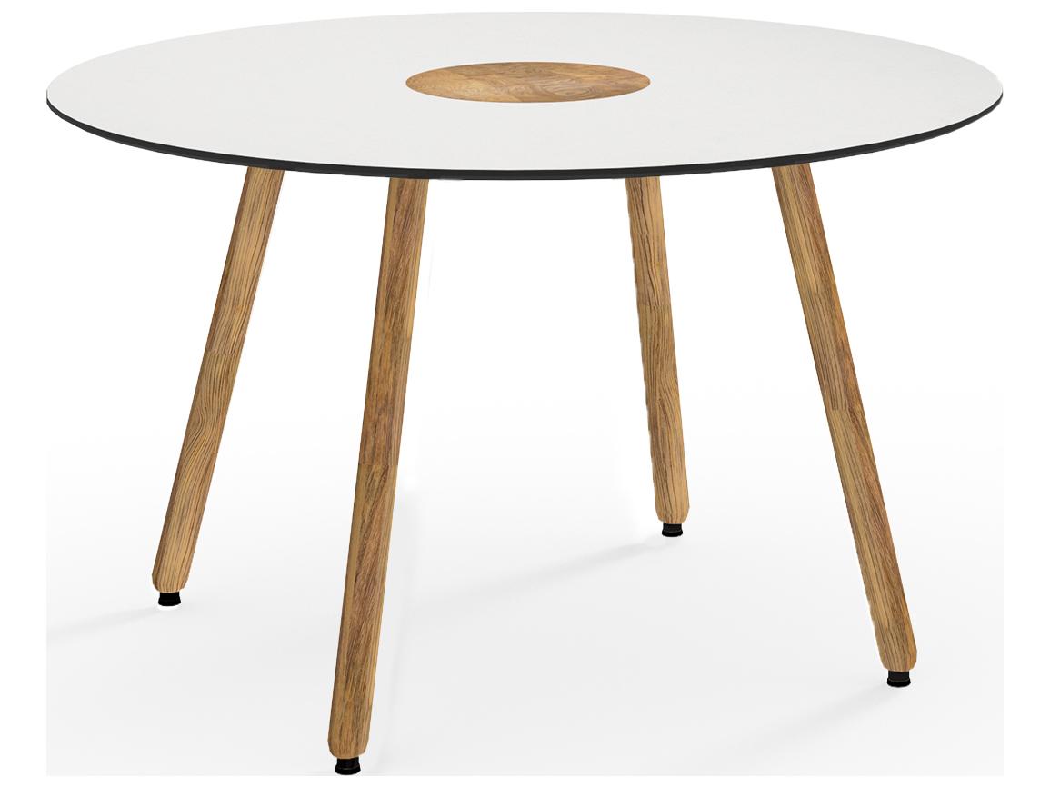 MamaGreen Bono Teak Round Outdoor Patio Dining Table