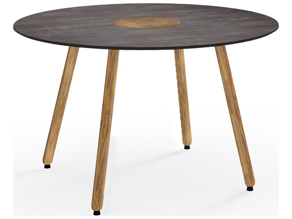 MamaGreen Bono Teak Round Outdoor Patio Dining Table