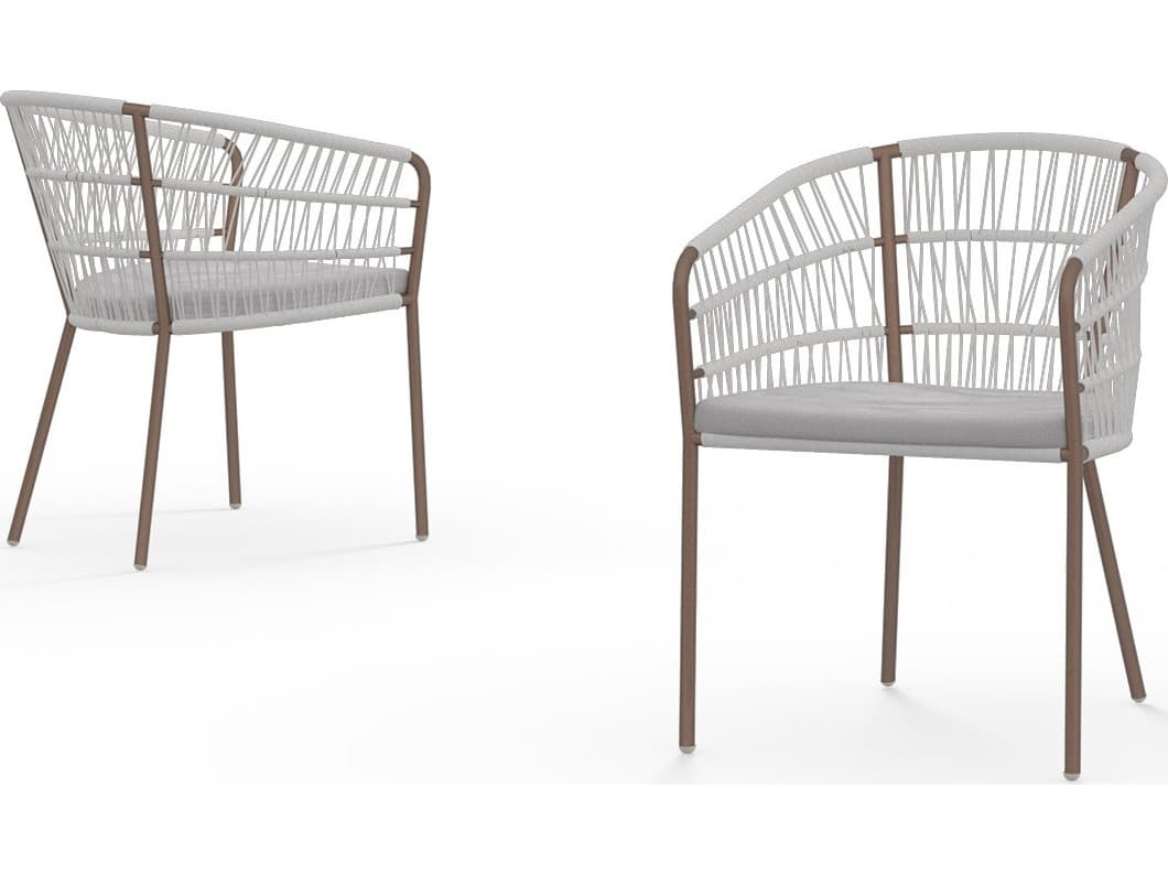 MamaGreen Bono Aluminum Cushion Outdoor Patio Dining Arm Chair