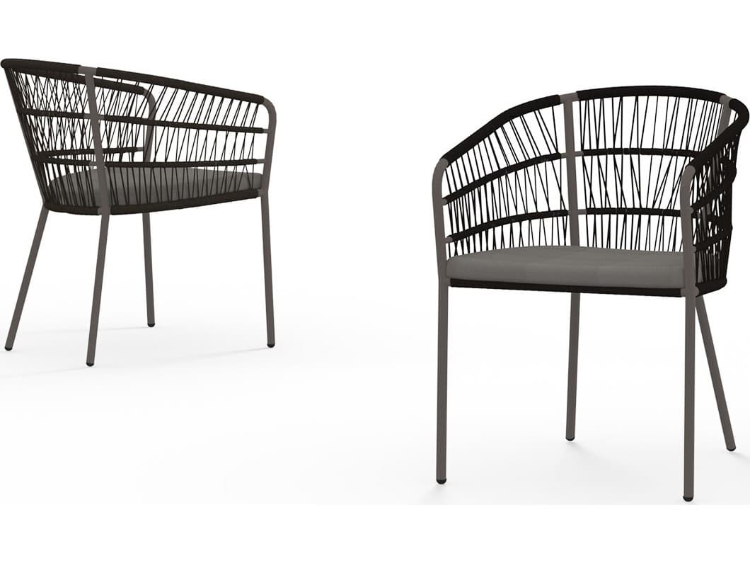 MamaGreen Bono Quick Ship Aluminum Cushion Patio Dining Arm Chair