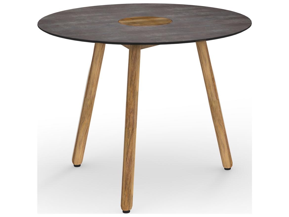 MamaGreen Bono Teak Round Patio Dining Table