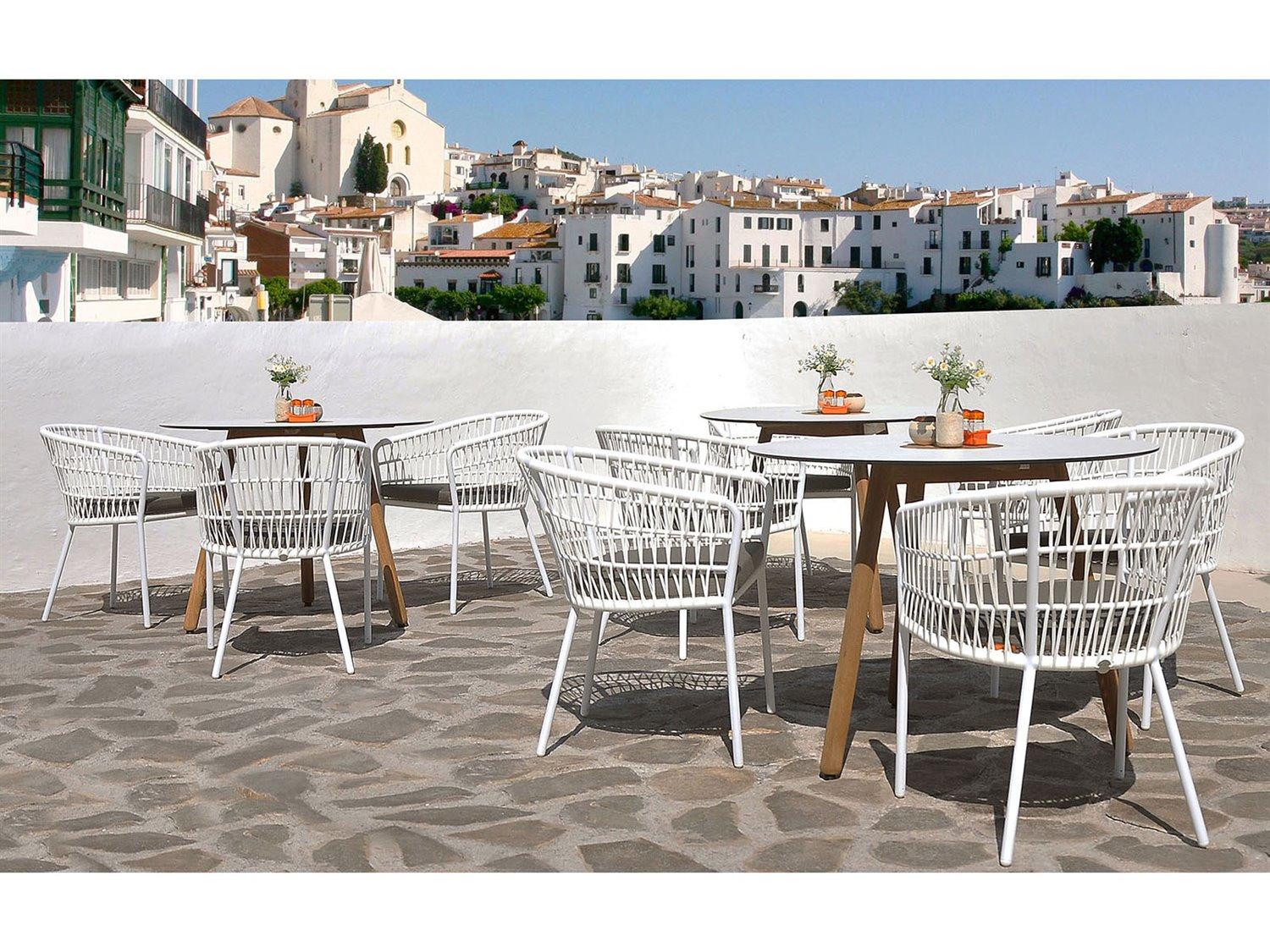 MamaGreen Bono Aluminum Teak Outdoor Patio Dining Set